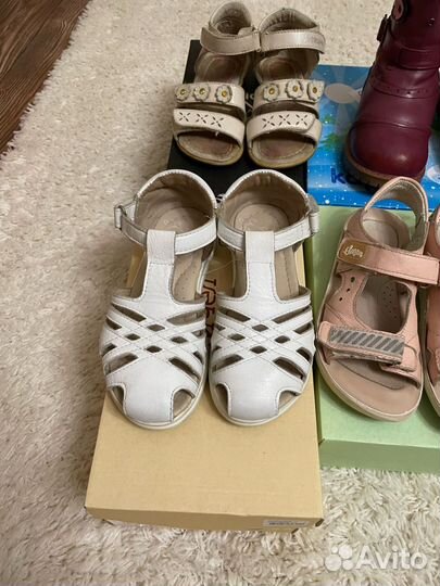 Детская кожаная обувь пакетом