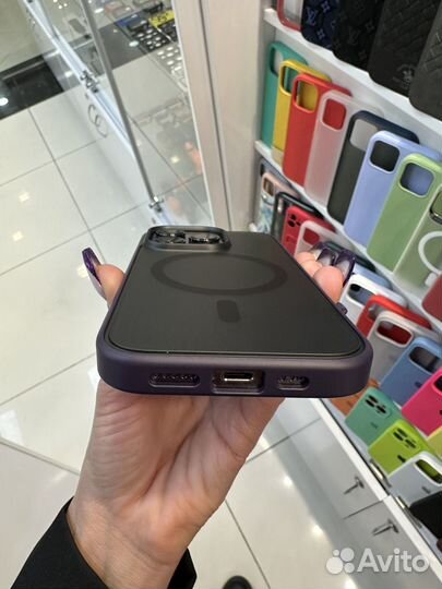 Чехол для iPhone 14 pro max depp purple magsafe