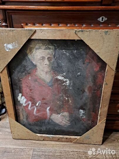 Старинная картина, холст, масло