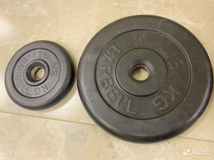 Обрезиненные Диски и Грифы 26мм