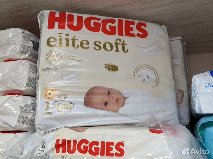 Повреждена Huggies 1 Huggies Elite soft 1