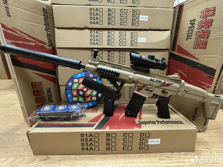 Орбизный автомат scar с мощным аккумулятором