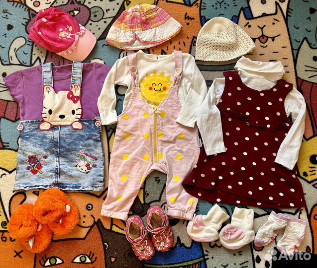 Вещи пакетом на девочку 68 74
