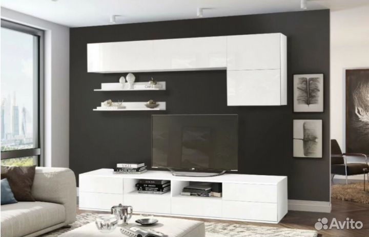 Тумба тв лофт белая