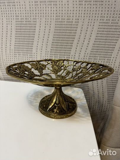 Бронзовая ваза для фруктов/ конфет