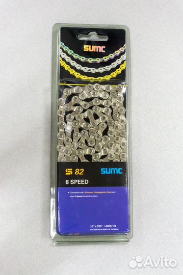 Цепь велосипедная sumc S82, 116зв., на 8 ск