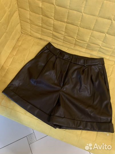 Шорты кожаные новые