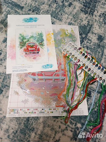 Остатки наборов для вышивания крестом