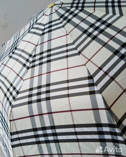Клетчатый зонт полуавтомат новый