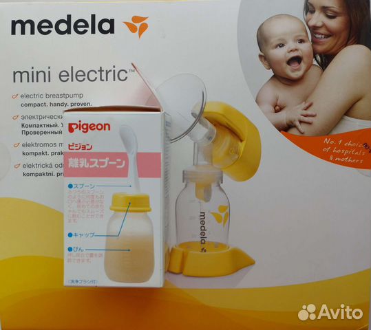 Молокоотсос Medela minielectric+бутылочкаPigeon