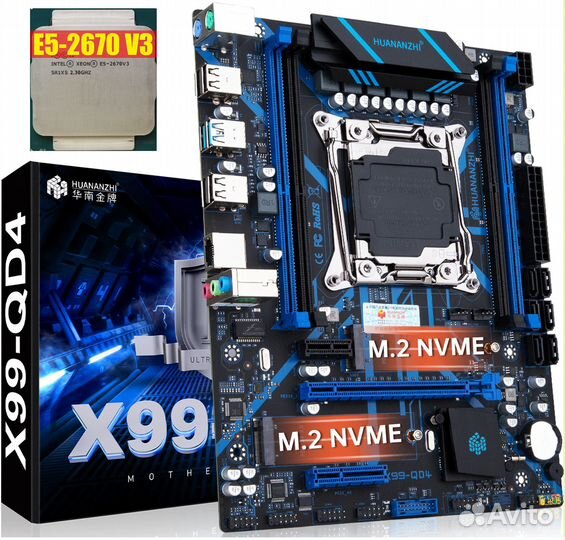 Мат.плата X99 + CPU 10 или 12 ядер + RAM 8+8 GB