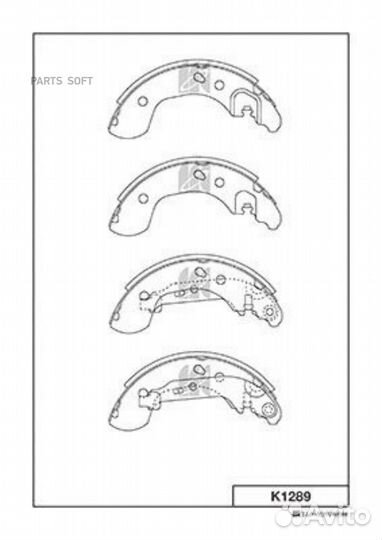 Kashiyama K1289 Тормозные колодки барабанные nissa