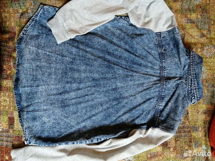 Джинсовая рубашка новая Scool, на 152