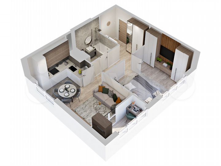 1-к. квартира, 42,8 м², 6/24 эт.