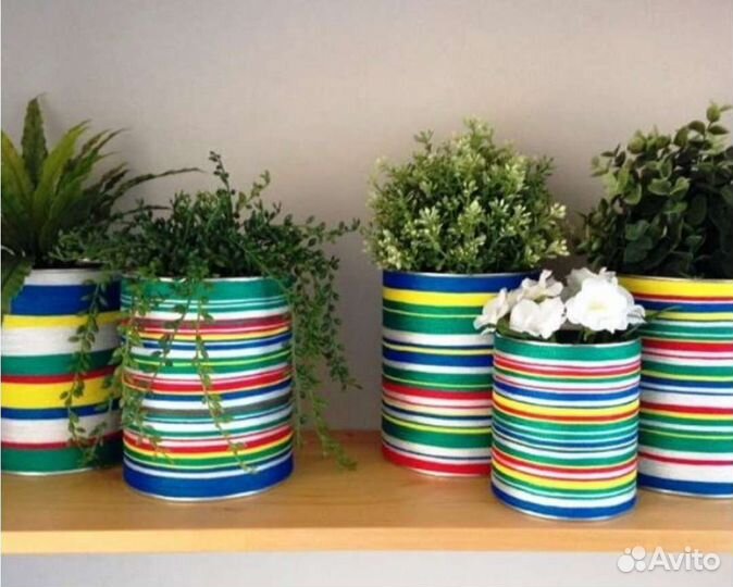 Кашпо горшок для цветов 3 шт