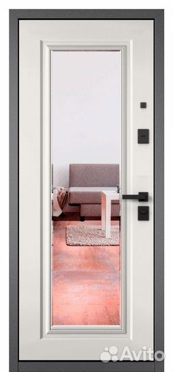 Металлические двери с зеркалом