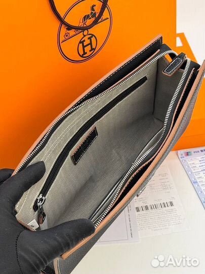 Сумка клатч мужская Hermes Премиум