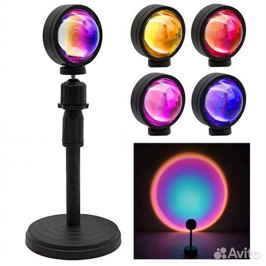 Декоративная лампа Закат sunset lamp 4 colour