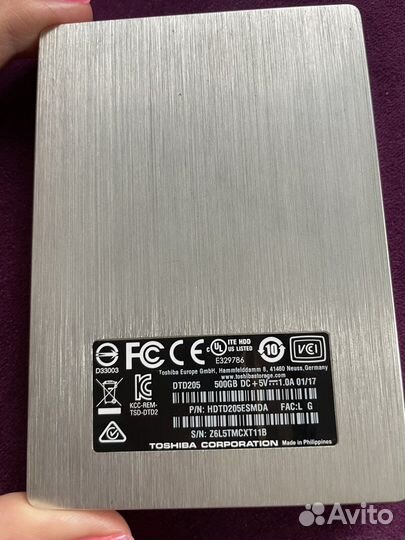Внешний жесткий диск Toshiba 500 gb