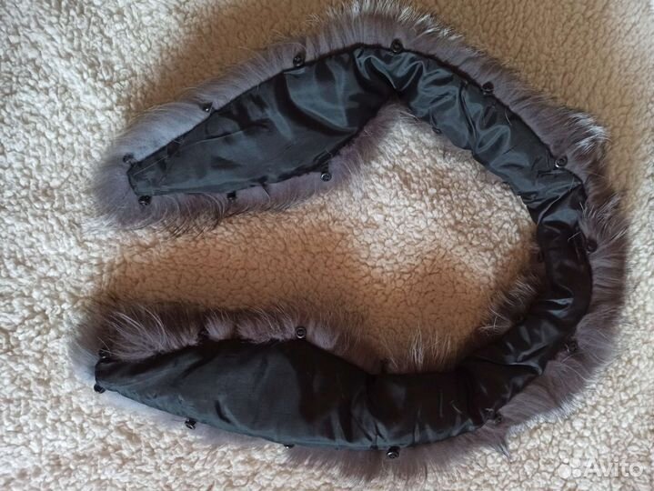 Меховой воротник чернобурка