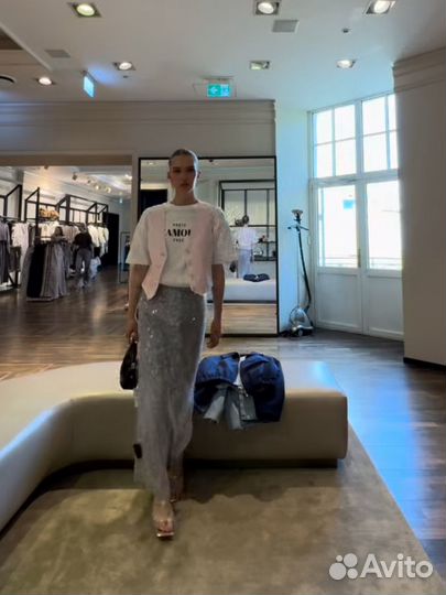 Юбка в пайетках zara (maag)