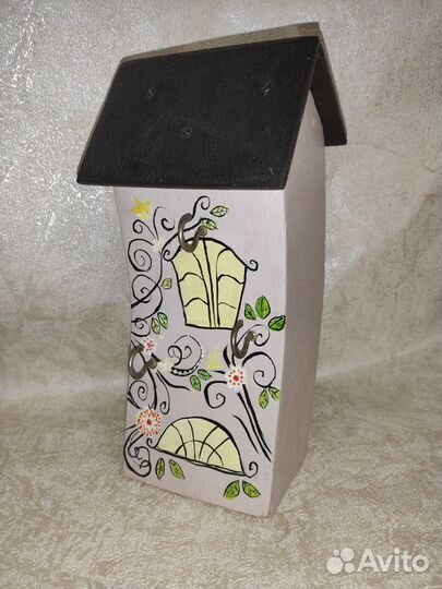 Ключница из дерева ручная роспись