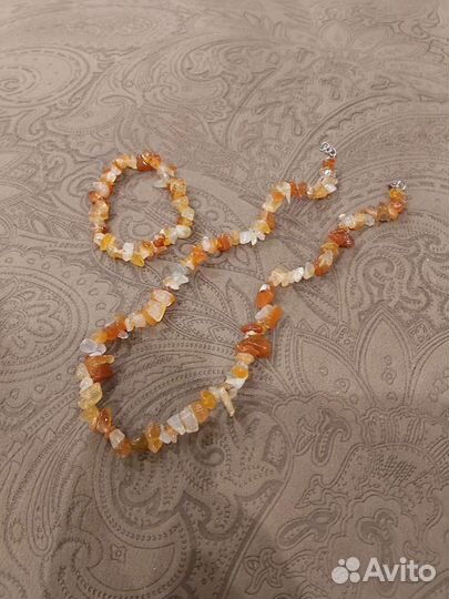 Янтарные бусы+браслет
