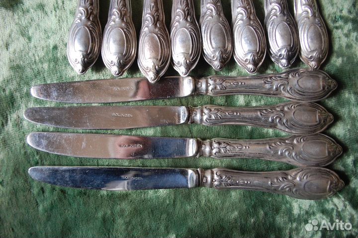 Золинген десертный набор 12шт серебро 800 пр