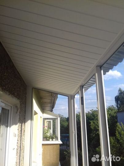 Остекление балконов и лоджий с отделкой 