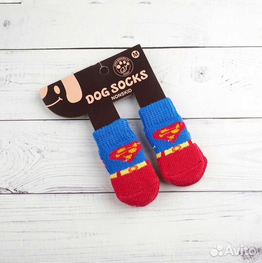 Носки для маленьких собак Супермен размер M новые