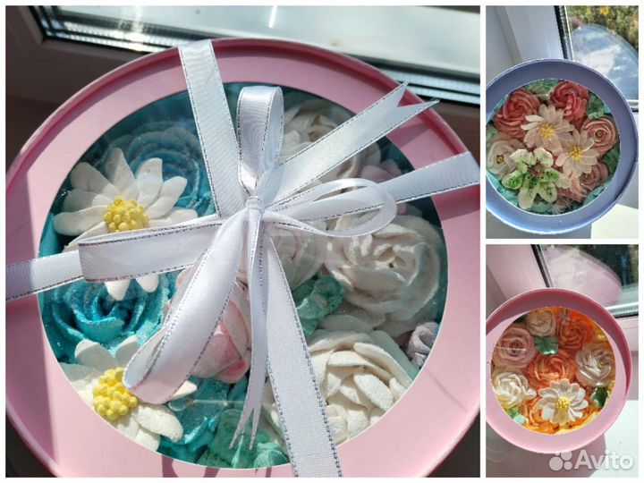 Зефирные букеты на заказ, зефир