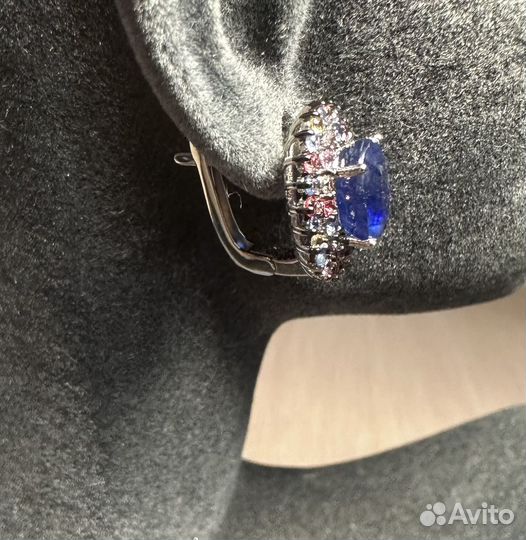 Серьги с сапфирами
