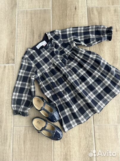 Детский комплект шерстяное платье Zara и туфли