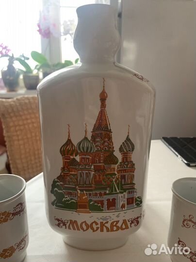 Кувшин фарфор в наборе со стаканами