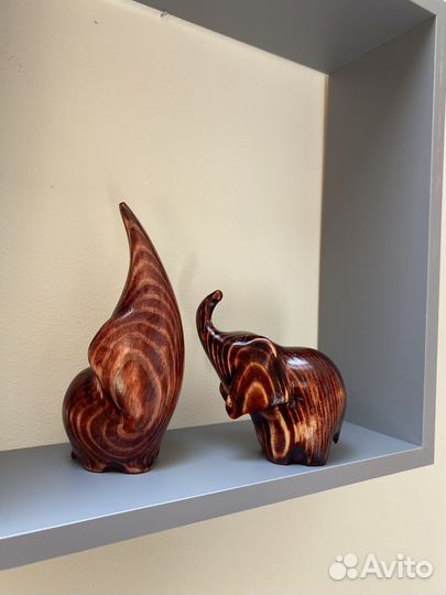 Слоны фигурки из дерева