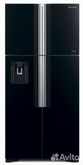 Холодильник Hitachi R-W660PUC7 GBK черный