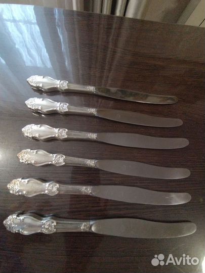 Ножи винтажные серебряная роза, СССР, Кольчугино