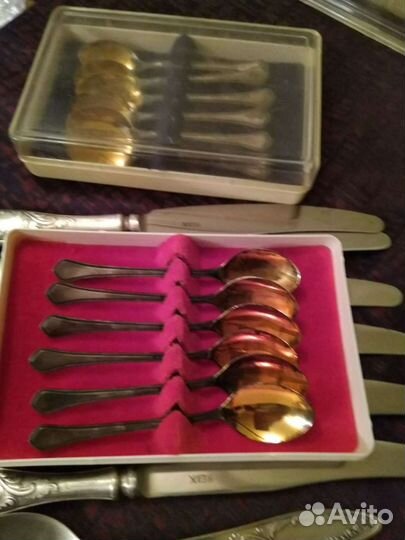 Ложки чайные. Набором. Вилки ножи. Мельхиор.Новые