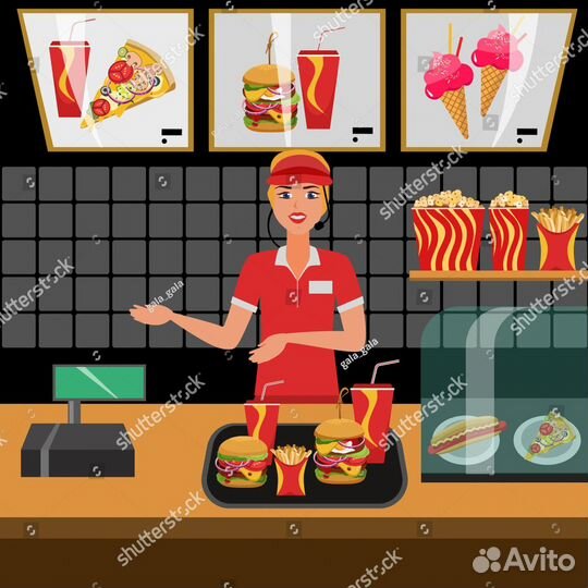 Работник кассы(кафе)