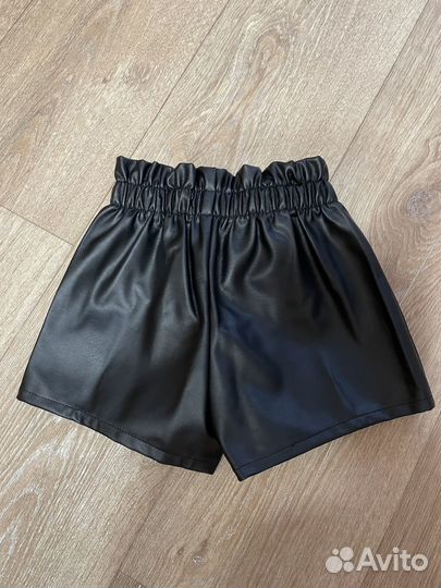 Шорты для девочки из экокожи матовые