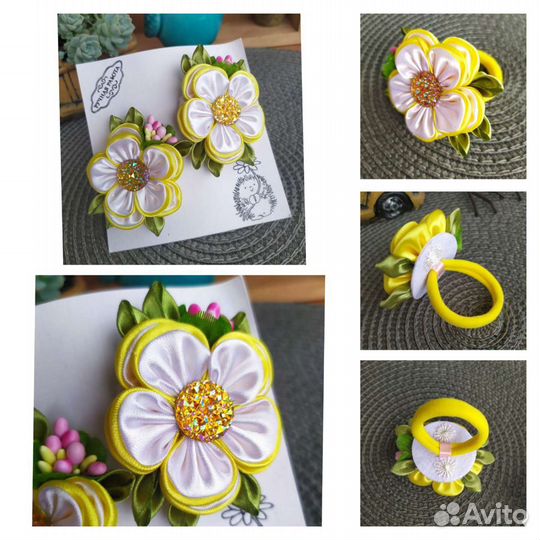 Резинки для волос (канзаши)