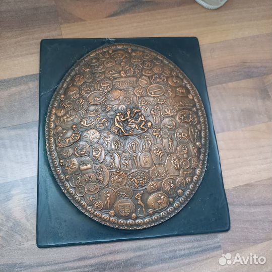 Редкая чеканка барельеф медный Камасутра