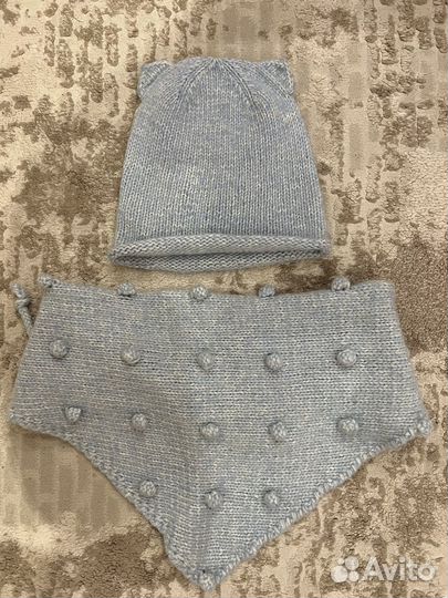 Комплект шапка и шарф для девочки