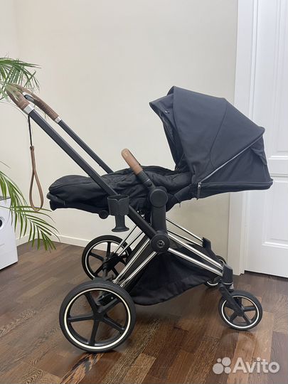 Коляска Cybex priam lll(3) Premium black + Допы
