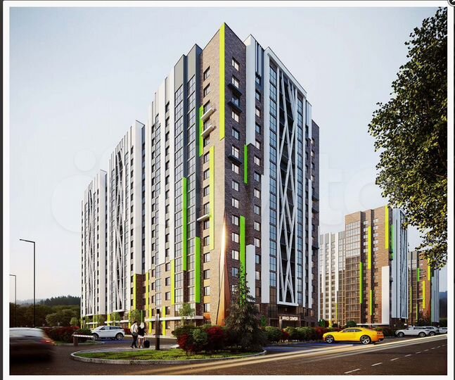 2-к. квартира, 56,4 м², 1/16 эт.