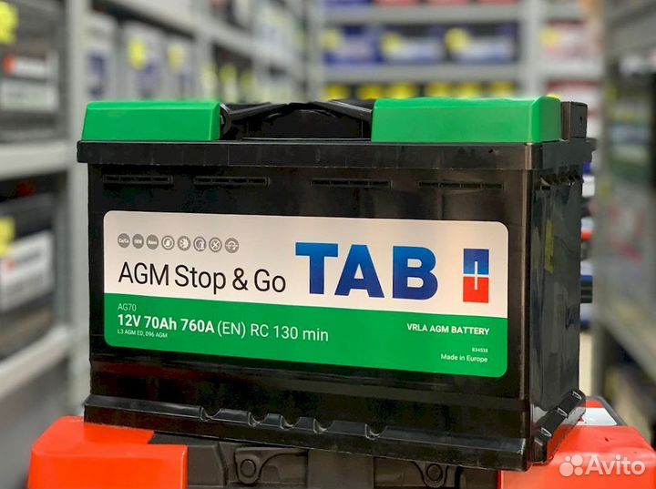 Аккумулятор новый TAB AGM stop&GO 70Ач