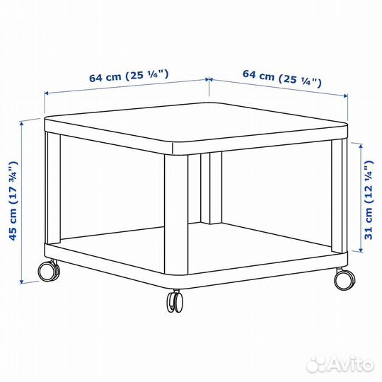 Столик на колесах IKEA новый