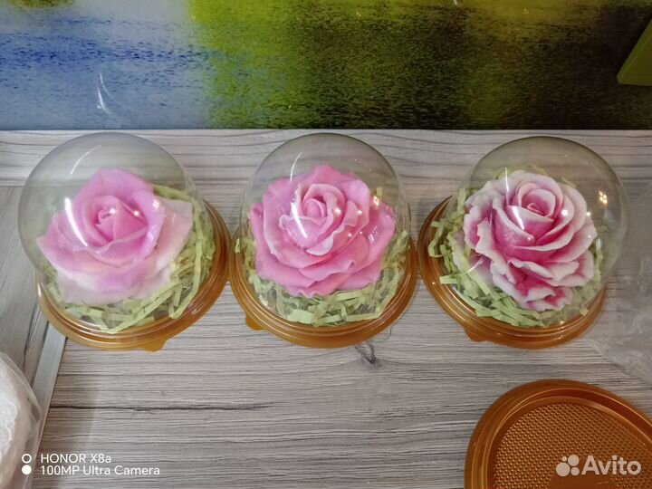 Розы из мыла в куполе