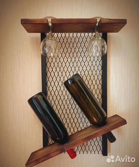 Винная полка лофт