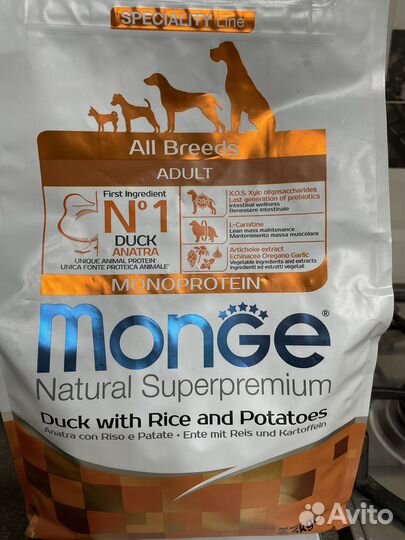 Корм для собак monge monoprotein
